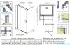 Radaway Nes 8 Black Kdj II kabina 90x70cm lewa czarny mat/szkło przejrzyste 10086090-54-01L/10089070-01-01